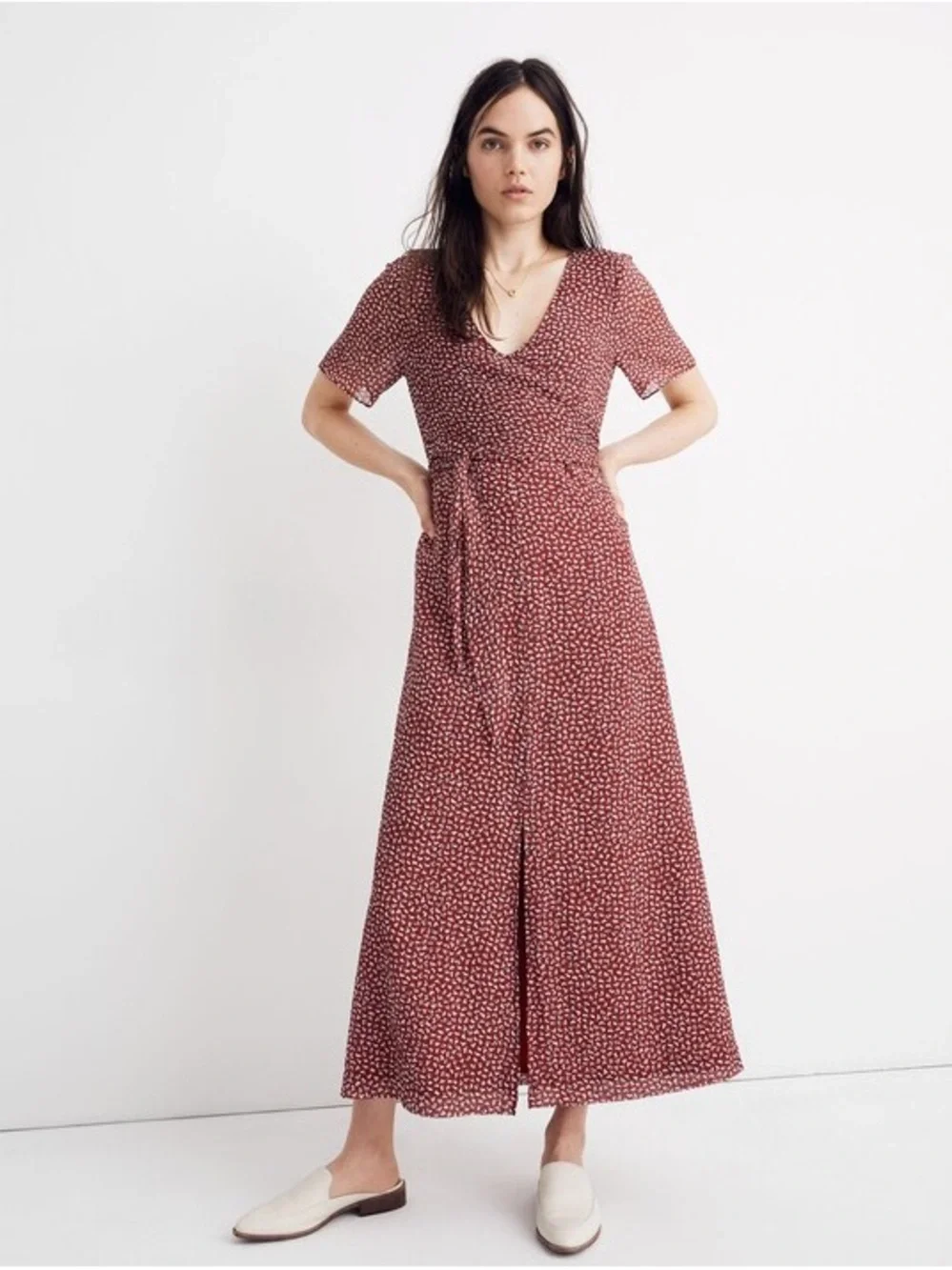Madewell Wrap-Around Maxi Dress in Ditsy Flowers - Picture 1 of 9